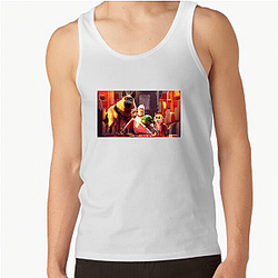 Train Adventure Pets On A Train Tank Tops