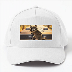 Raccoon Rogue Pets On A Train Hats & Caps
