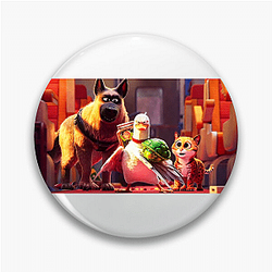 Train Adventure Pets On A Train Pins