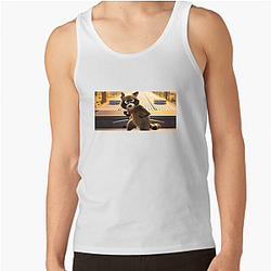 Raccoon Rogue Pets On A Train Tank Tops