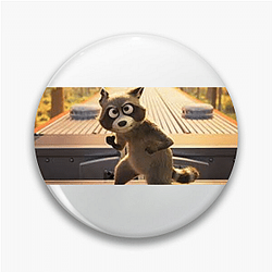 Raccoon Rogue Pets On A Train Pins
