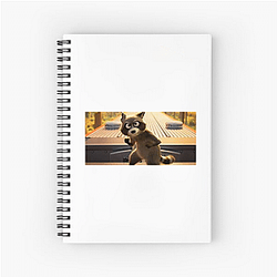 Raccoon Rogue Pets On A Train Notebook