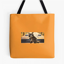 Raccoon Rogue Pets On A Train Bags