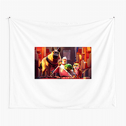 Train Adventure Pets On A Train Tapestries
