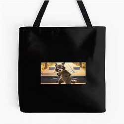 Raccoon Rogue Pets On A Train Bags