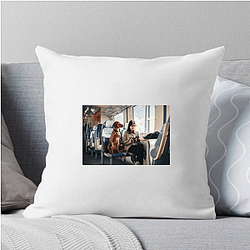 Police Dog Pets On A Train Pillows Cover