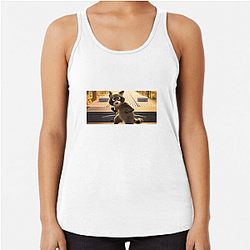 Raccoon Rogue Pets On A Train Tank Tops