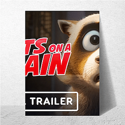 Runaway Chaos Pets On A Train Posters
