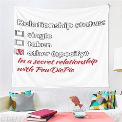 Pewdiepie Relationship  Tapestry Premium Merch Store
