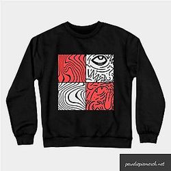 PewDiePie Sweatshirt - PewDiePie Sticker Crewneck Sweatshirt