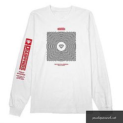 PewDiePie Long Sleeve - White Color With Red Text PewDiePie Long Sleeves