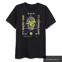 PewDiePie T-Shirts - Rewind Black Color With Yellow Text T-Shirt