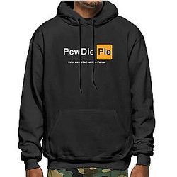 PewDiePie Hoodies - PewDiePie Youtuber New Fashion Mens Black Hoodies