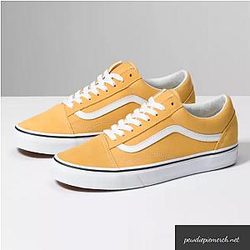 PewDiePie Shoes - Old Skool in Yellow White Shoes