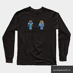 PewDiePie Long Sleeve - Marzia Minecraft Couple Long Sleeve