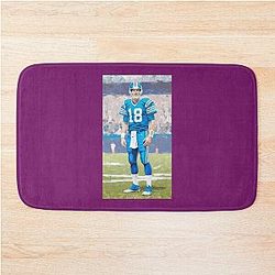 Peyton Manning 18 Football Art Bath Mat