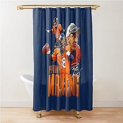 Peyton Manning Denver Broncos Shower Curtain