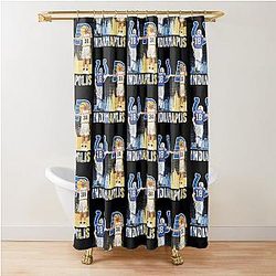 Indianapolis Colts Indiana Pacers Peyton Manning vs Reggie Miller Signatures Shower Curtain
