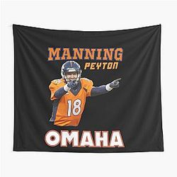 Peyton Manning Omaha Tapestry
