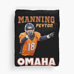 Peyton Manning Omaha Duvet Cover