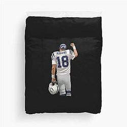 Peyton Manning Win Sticker Duvet Cover