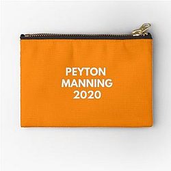Peyton Manning 2020 White Orange Zipper Pouch