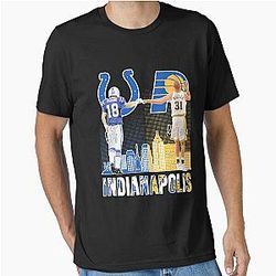 Official Indianapolis Colts vs Reggie Miller Signatures Essential T-Shirt