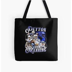 Peyton Manning Vintage All Over Print Tote Bag