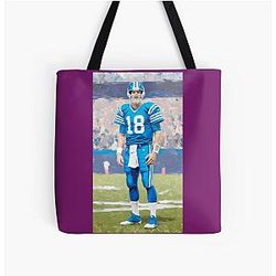 Peyton Manning 18 Football Legend Art Tote Bag