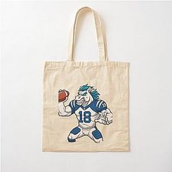 Indianapolis Colts QB Peyton Manning Angry NFL Art Cotton Tote Bag