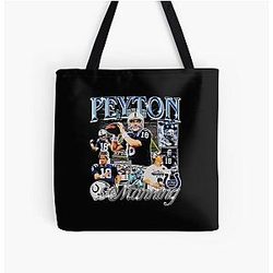 Peyton Manning New York Vintage Print Tote Bag