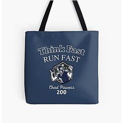 Peyton Manning Chad Powers Think Fast Run Fast 200 All Over Print Tote Bag
