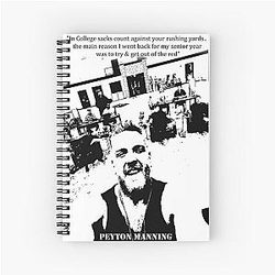 Peyton Manning T-shirt PM Spiral Notebook