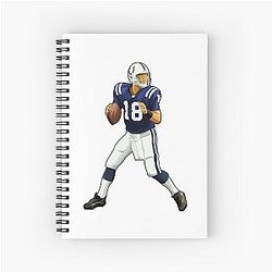 Peyton Manning Ready to Pass Spiral Notebook