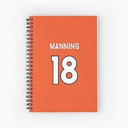 Peyton Manning Jersey Back Mask Phone Case iPhone Cover Mask Spiral Notebook