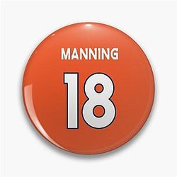 Peyton Manning Jersey Back Mask iPhone Case Cover Pin