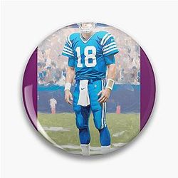 Peyton Manning Football Legend Art Pin