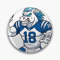 Indianapolis Colts QB Peyton Manning Angry NFL Art Pin