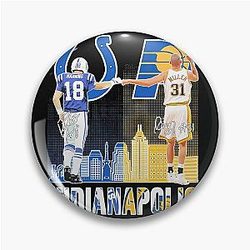 Official Indianapolis Colts Indiana Pacers Peyton Manning Vs Reggie Miller Signatures Pin