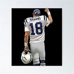 Peyton Manning Win Sticker Poster