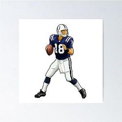 Peyton Manning Ready To Pass Poster