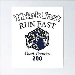 Peyton Manning Think Fast Run Fast 2003 Poster