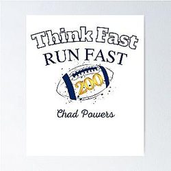 Peyton Manning Chad Power Think Fast Run Fast 2000 Poster