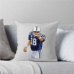 Peyton Manning to the Crowds Throw Pillow