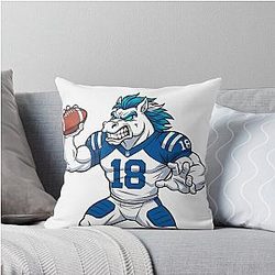 Indianapolis Colts QB Peyton Manning Angry NFL Art Throw Pillow