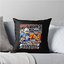 Peyton Manning Vintage Throw Pillow