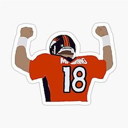 Peyton Manning Art Sticker