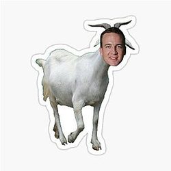 Peyton Manning GOAT Sticker