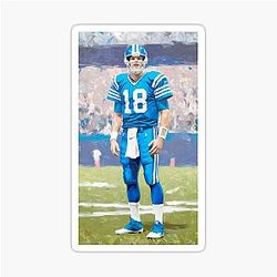 Peyton Manning Football Legend Art Sticker
