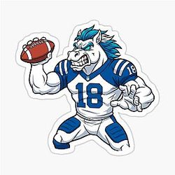 Indianapolis Colts Peyton Manning Angry NFL Art Sticker